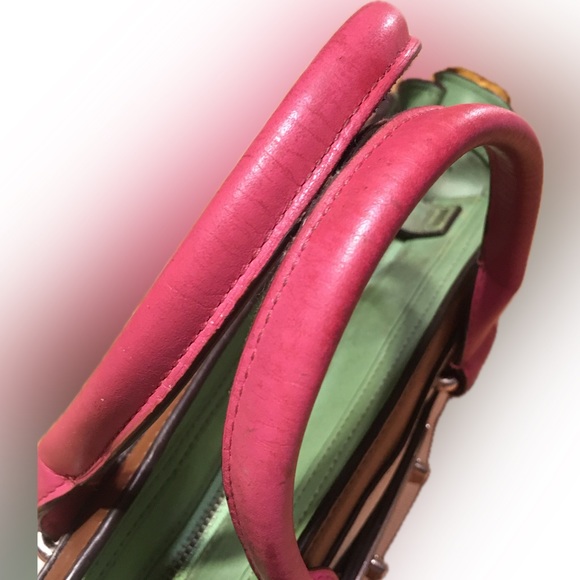 Coach Swagger 27 Carryall Rainbow Colorblock Color Satchel Handbag Purse AS IS - Picture 13 of 16